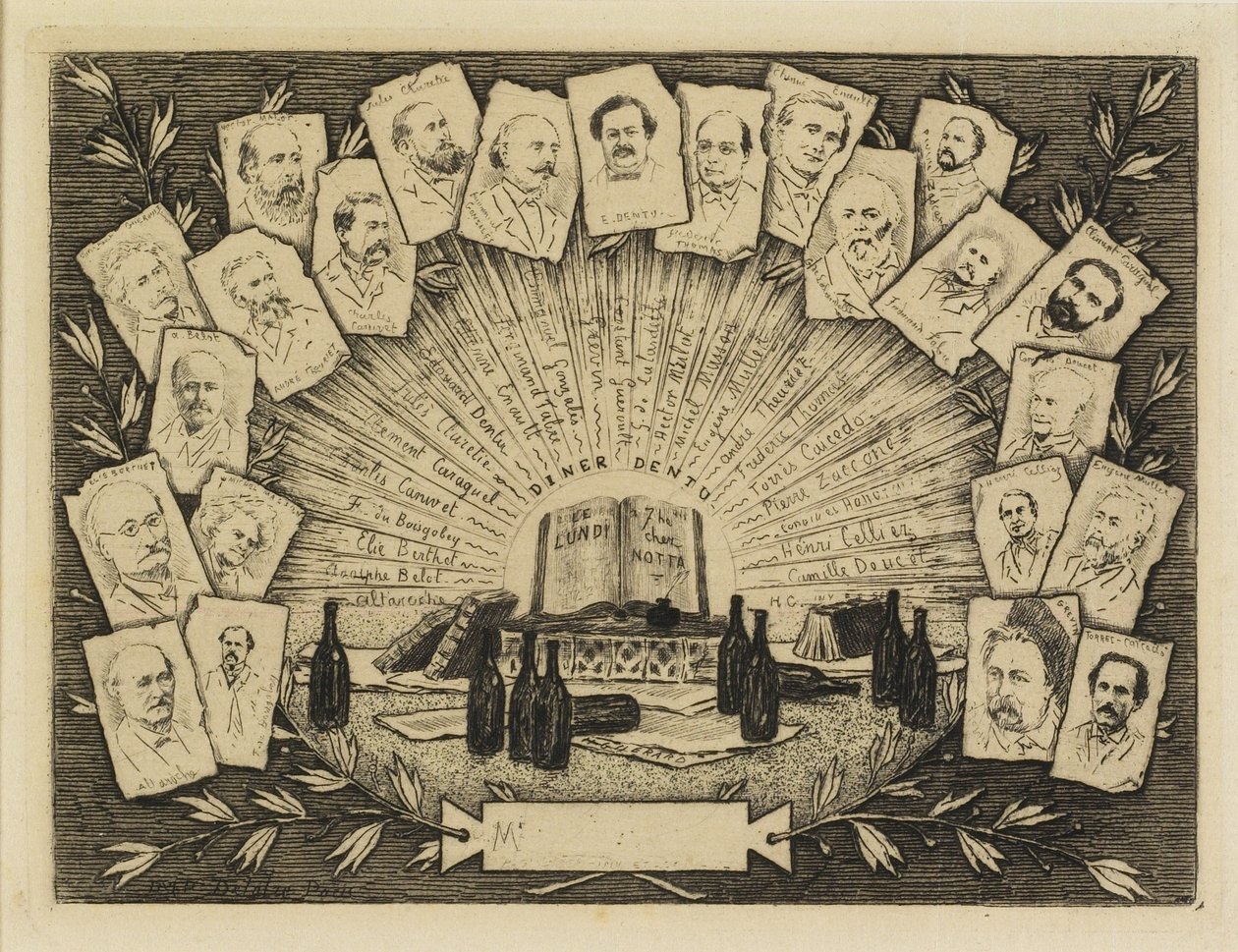 Huszonkét portré, 1881 (rézkarc, szárazhús) alkotó: Henri Charles Guérard