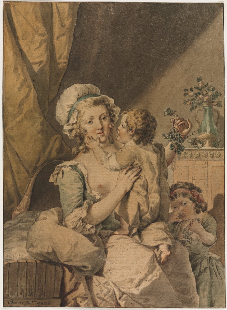 Kétgyermekes anya, 1788. alkotó: Henri Chevaux