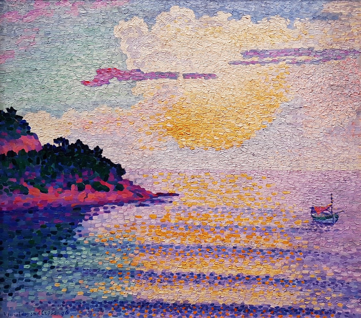 Naplemente a tenger felett alkotó: Henri Edmond Cross