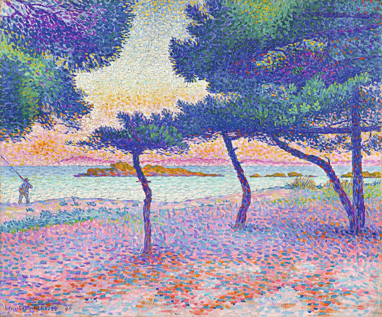 A Saint-Clair-i strand, 1896. alkotó: Henri Edmond Cross