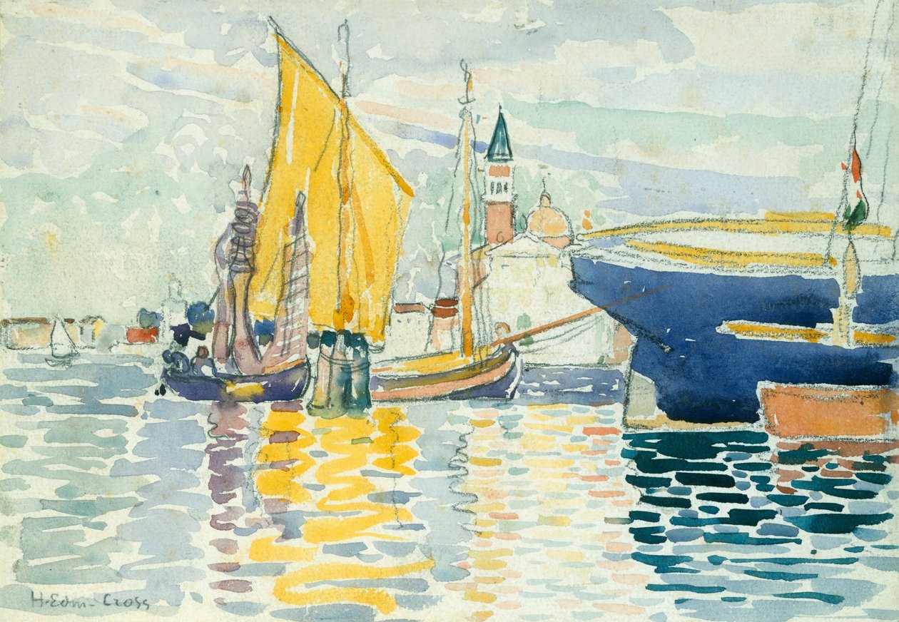 Velence – Giudecca, 1903. alkotó: Henri Edmond Cross