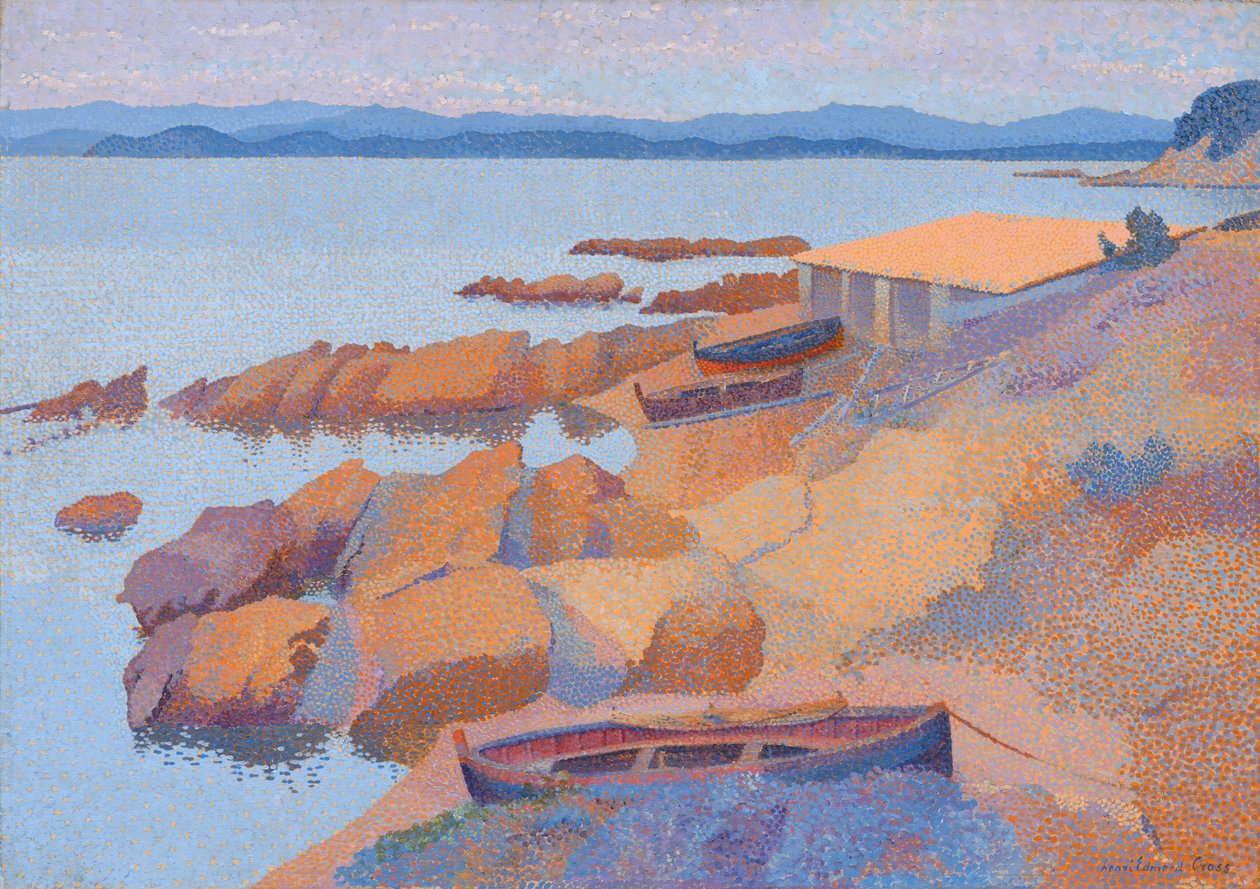 Kilátás a tengerpartra Antibes közelében alkotó: Henri Edmond Cross