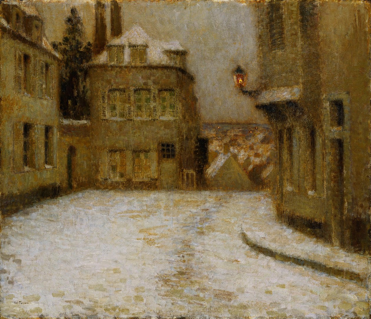 Snow, Montmartre alkotó: Henri Eugene Augustin Le Sidaner