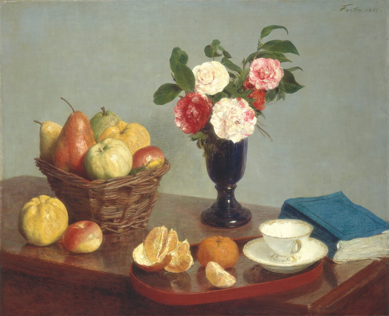 Csendélet, 1866. alkotó: Ignace Henri Jean Fantin Latour