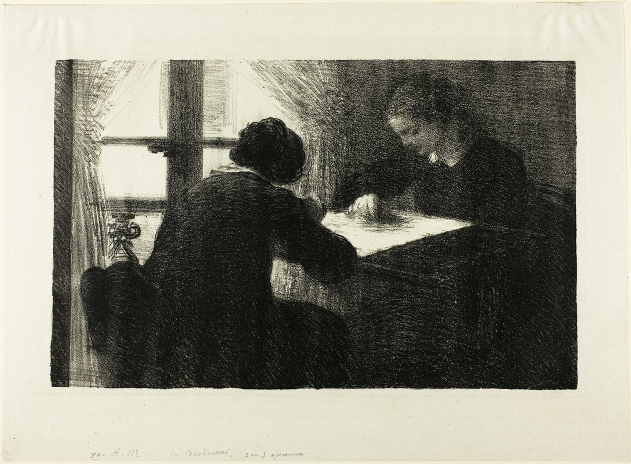 A hímzők, második lemez alkotó: Ignace Henri Jean Fantin Latour