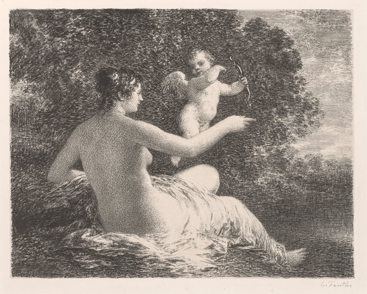 Vénusz és Ámor alkotó: Ignace Henri Jean Fantin Latour