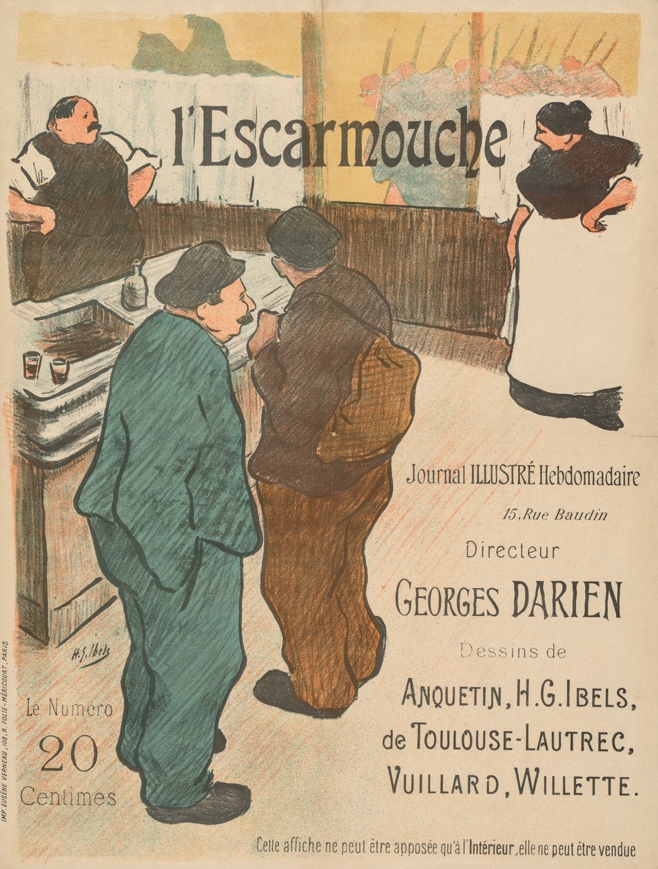 Illusztráció LEscarmouche-hoz. alkotó: Henri Gabriel Ibels