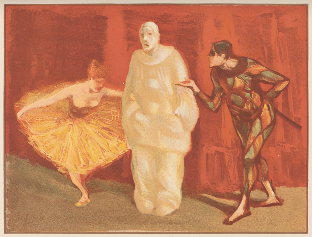 Pantomim, c. 1898. alkotó: Henri Gabriel Ibels