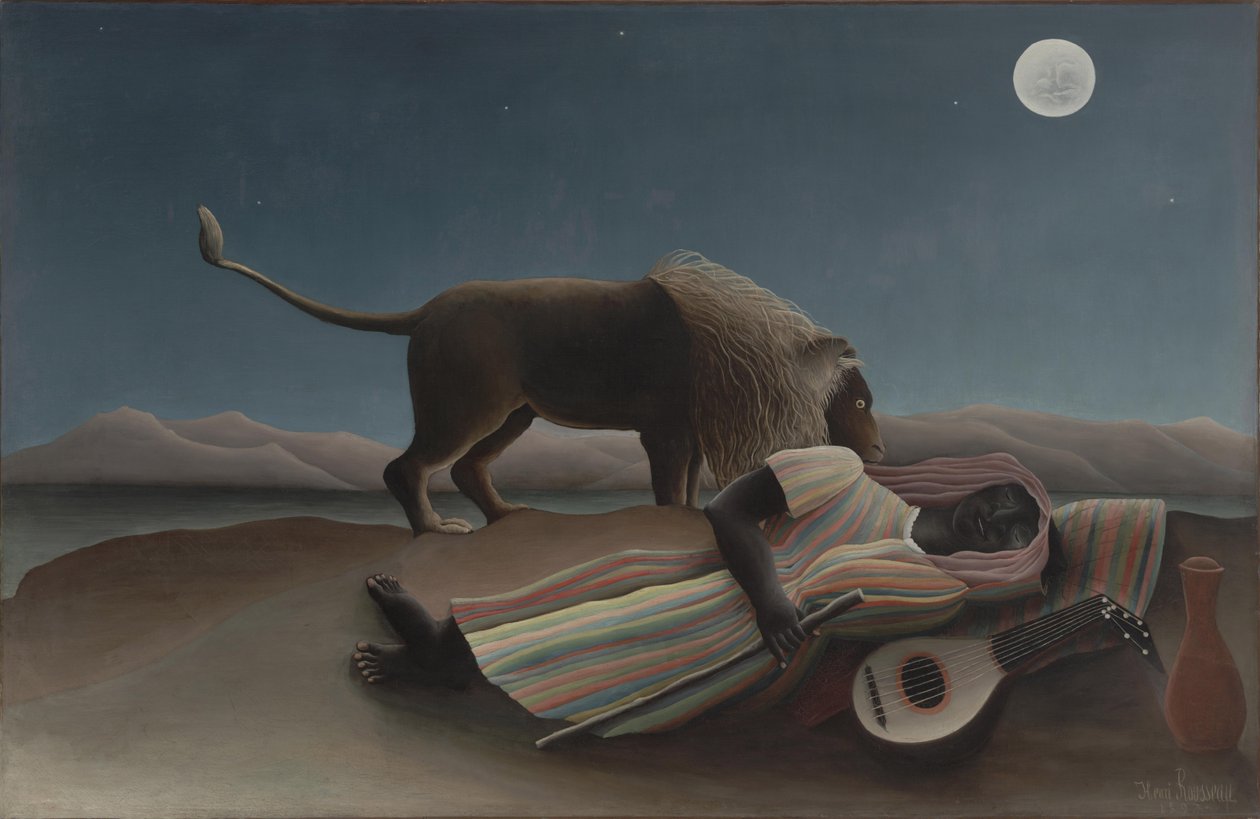 Az alvó cigány alkotó: Henri J.F. Rousseau