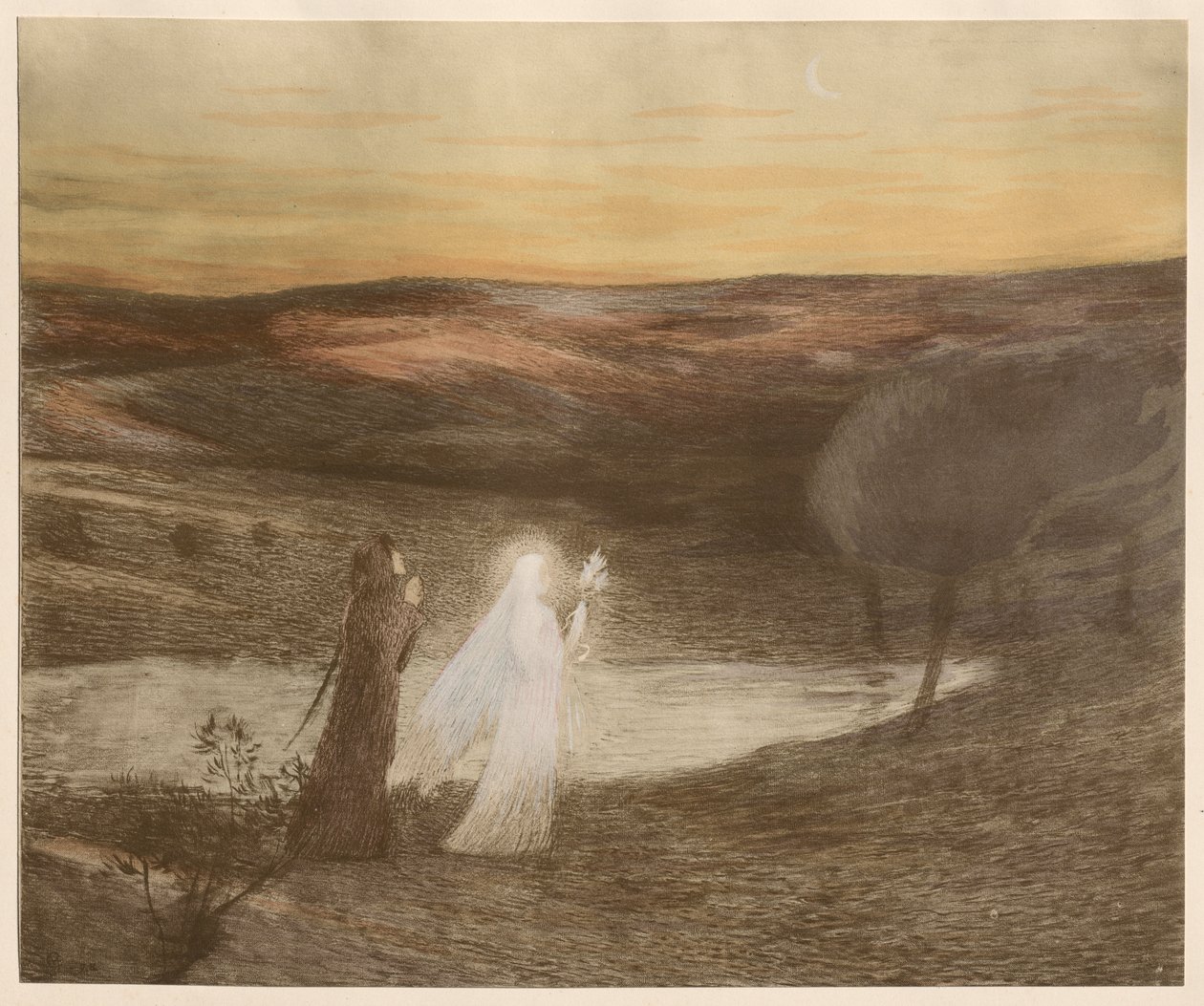 Dante találkozik Beatrixszal alkotó: Henri Jean Guillaume Martin