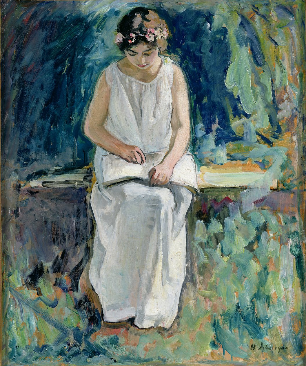 Olvasó lány alkotó: Henri Lebasque