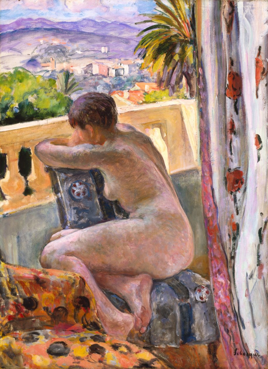 Akt az ablakon (olaj, vászon) alkotó: Henri Lebasque