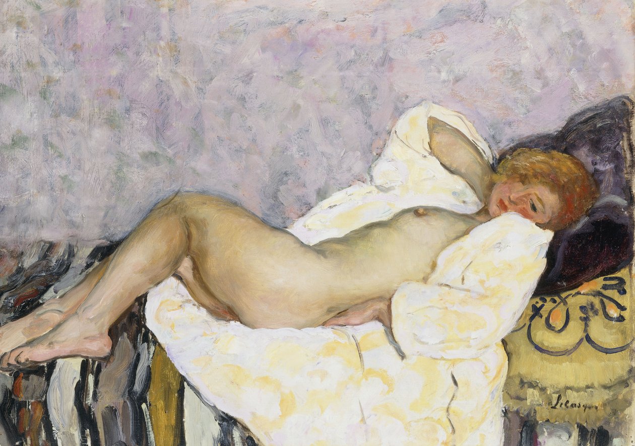 Fekvő akt; Nu Couche, alkotó: Henri Lebasque