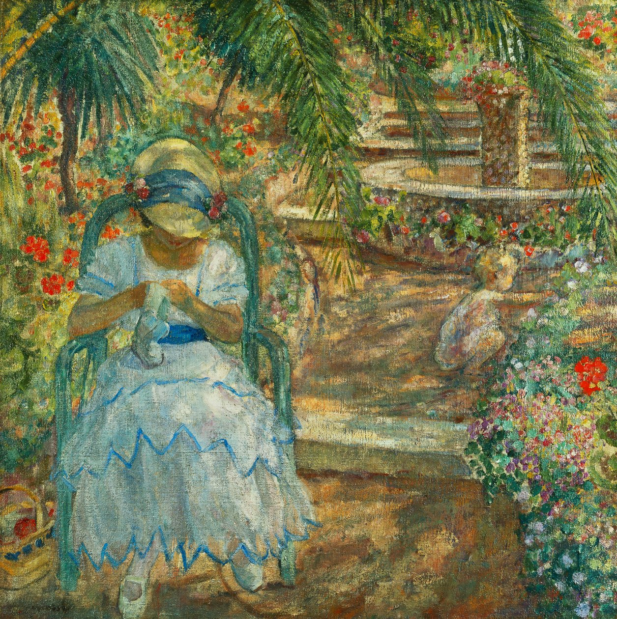 Pálmafák alatt; pálmafák alatt, alkotó: Henri Lebasque