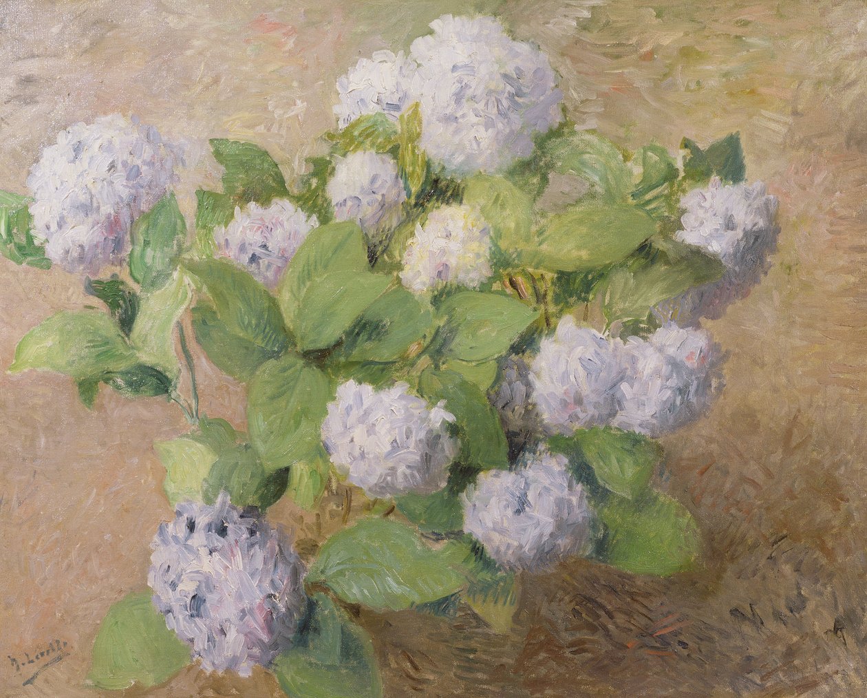 Kék hortenziák alkotó: Henri Lerolle