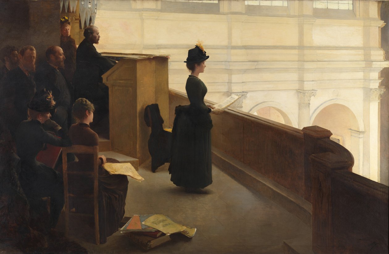 Az orgonapróba, 1885 alkotó: Henri Lerolle