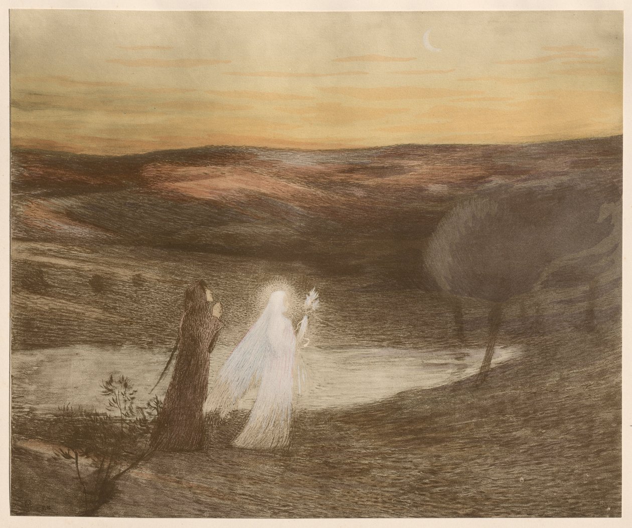 Dante és Beatrice, 1898. alkotó: Henri Martin