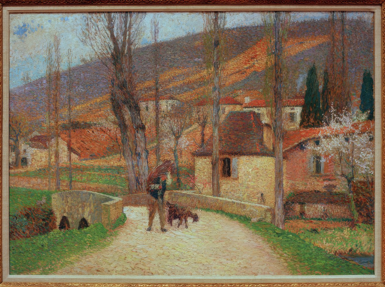 Paraszt belép a faluba alkotó: Henri Martin
