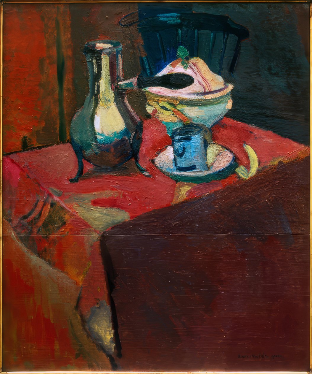 Edények az asztalon alkotó: Henri Matisse