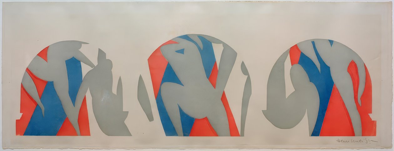 Tánc, szürke, kék, rózsaszín alkotó: Henri Matisse