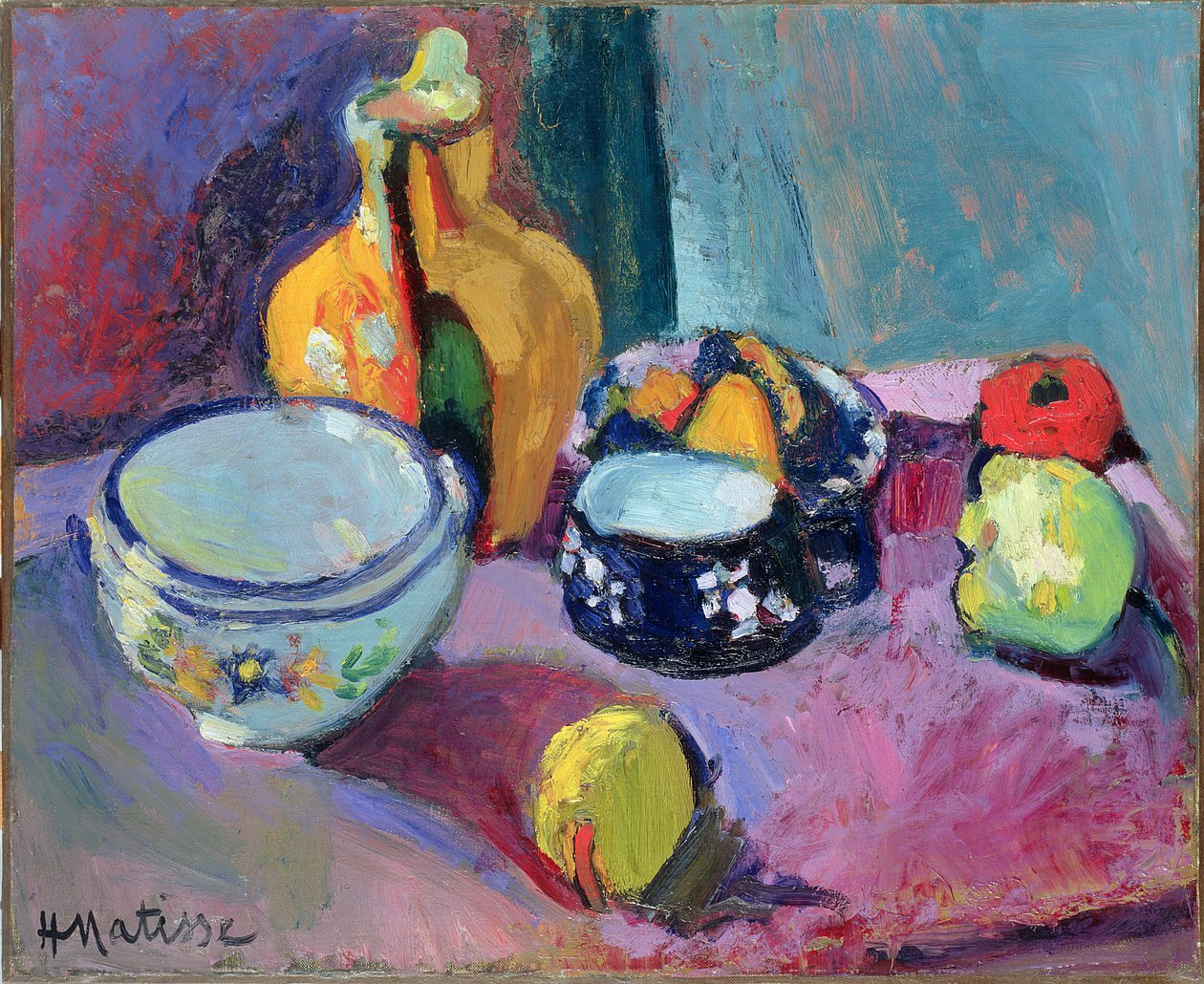 Edények és gyümölcsök alkotó: Henri Matisse