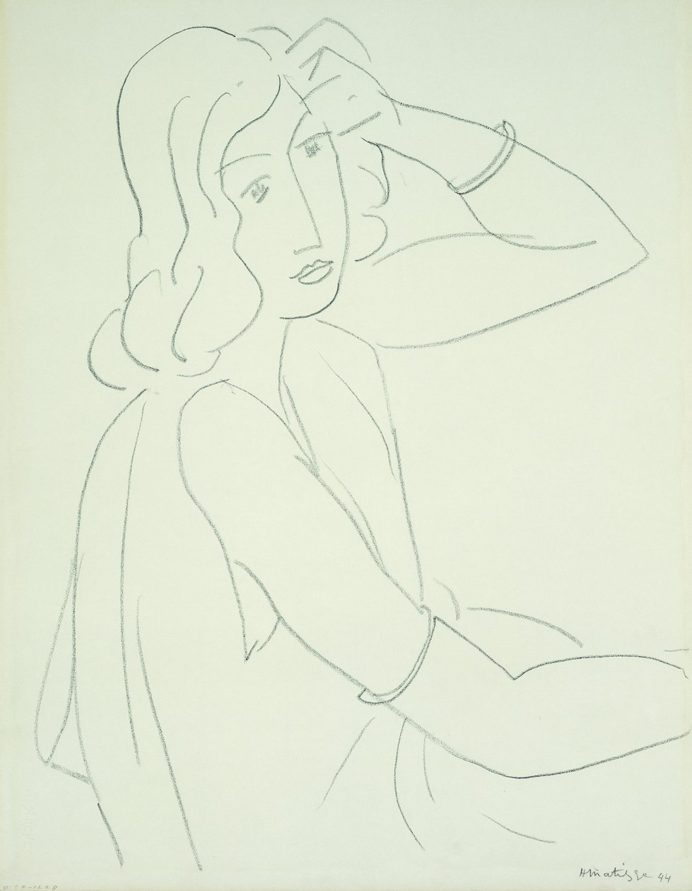 Nő karkötőkkel alkotó: Henri Matisse