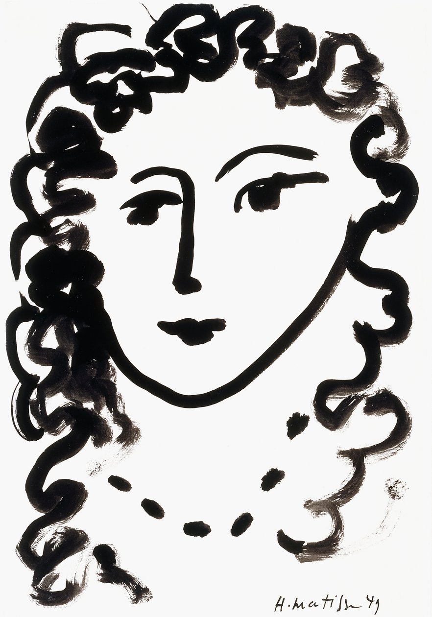 Egy nő feje alkotó: Henri Matisse