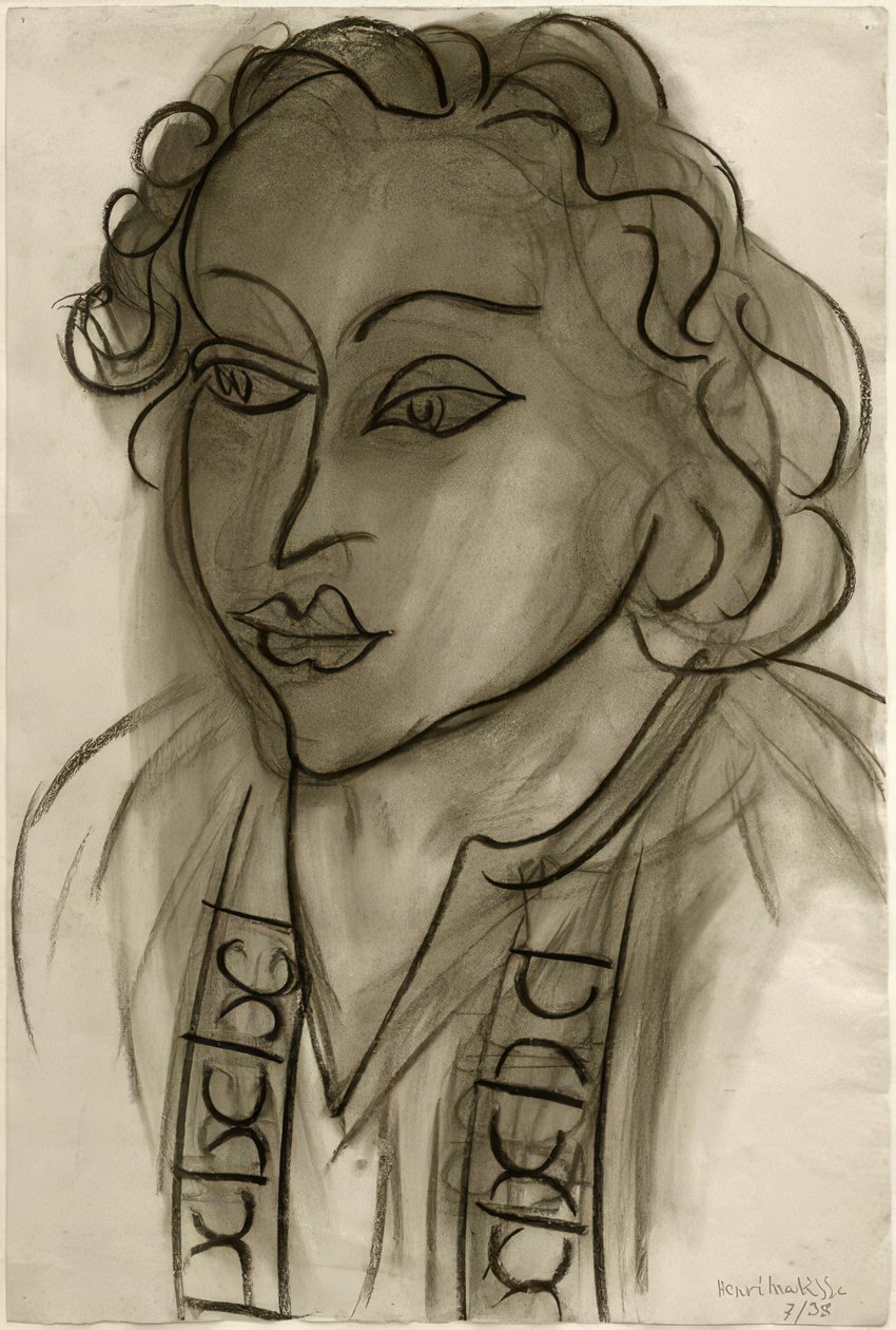 Egy nő feje alkotó: Henri Matisse