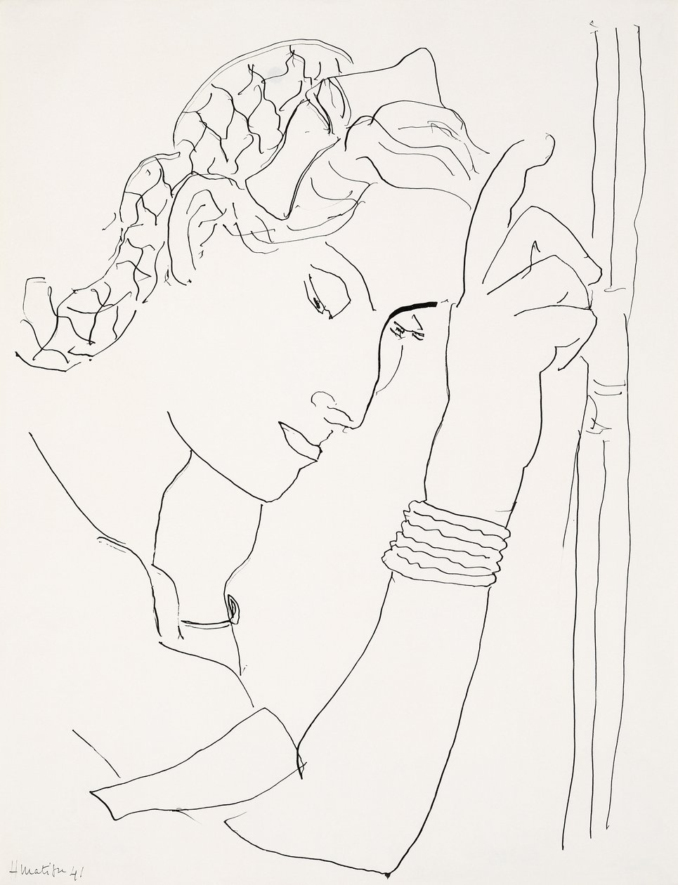 Női fej profilban alkotó: Henri Matisse