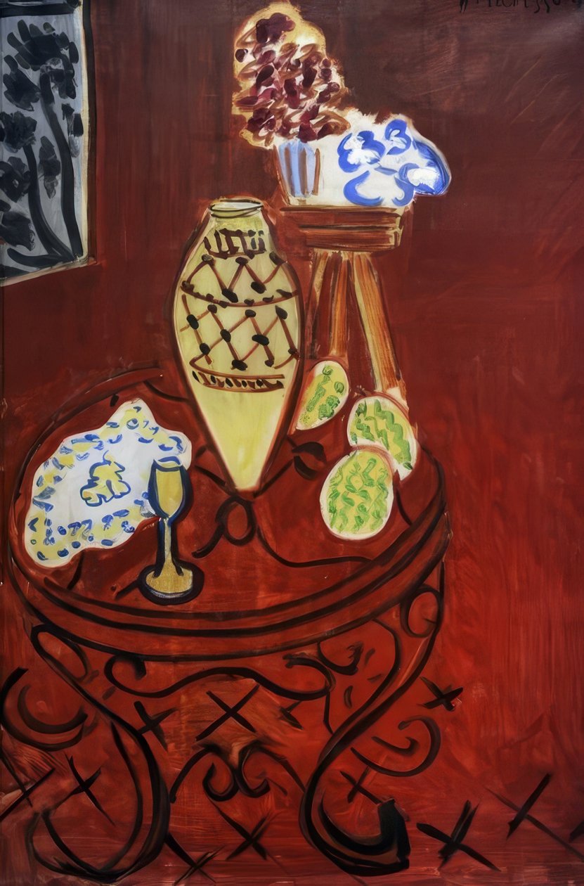Belső tér velencei vörös színben alkotó: Henri Matisse