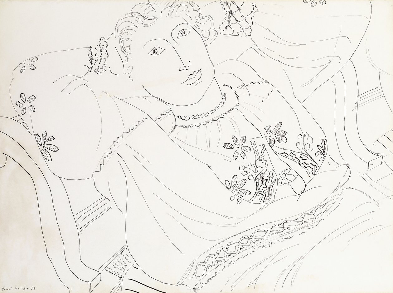 Lydia román blúzban alkotó: Henri Matisse