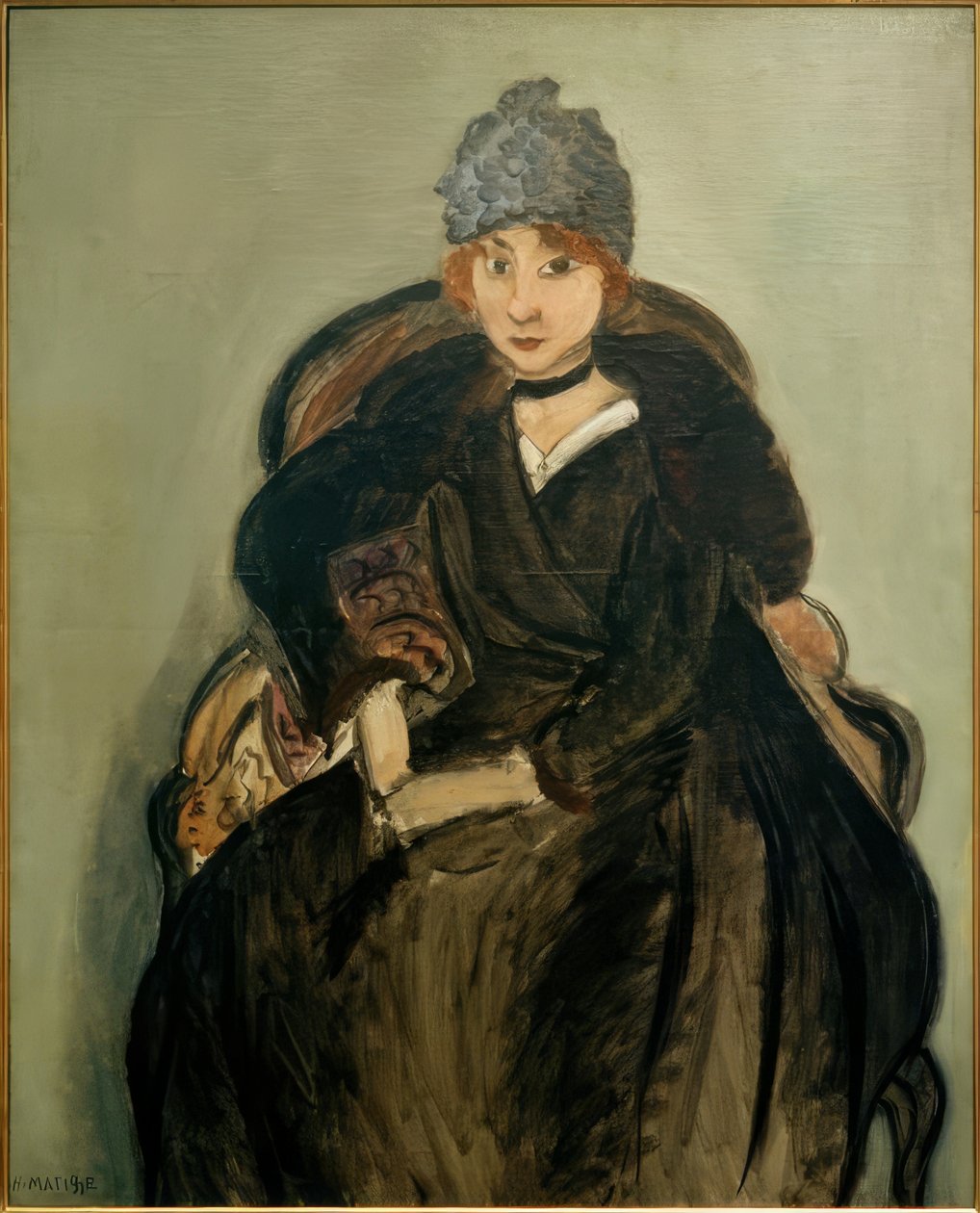 Margit kék kalapban alkotó: Henri Matisse