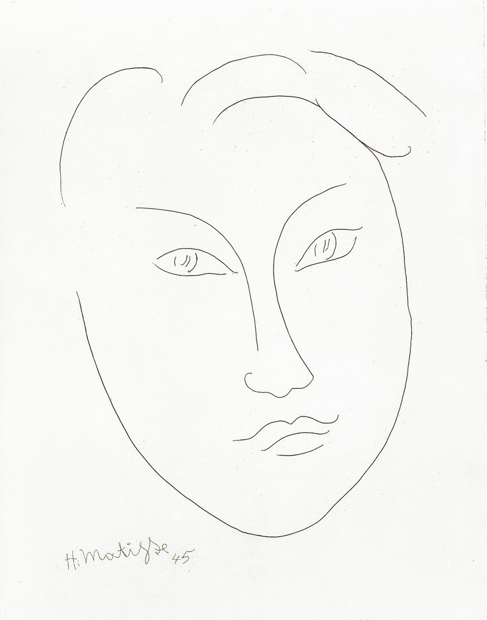Egy fiatal fiú maszkja alkotó: Henri Matisse