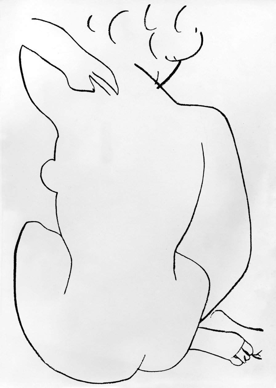 Meztelen nő guggolva alkotó: Henri Matisse