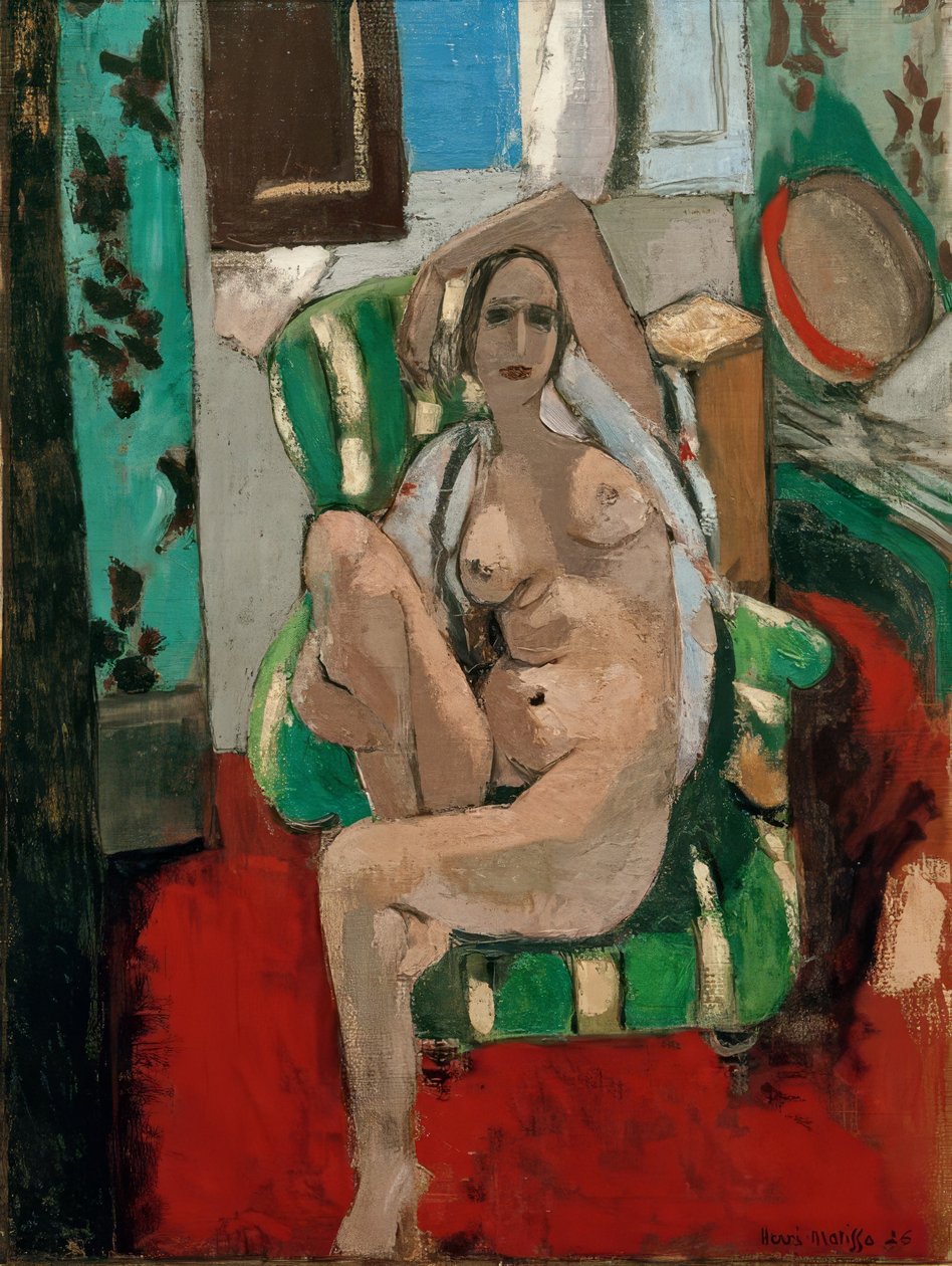 Akt ül tamburával alkotó: Henri Matisse