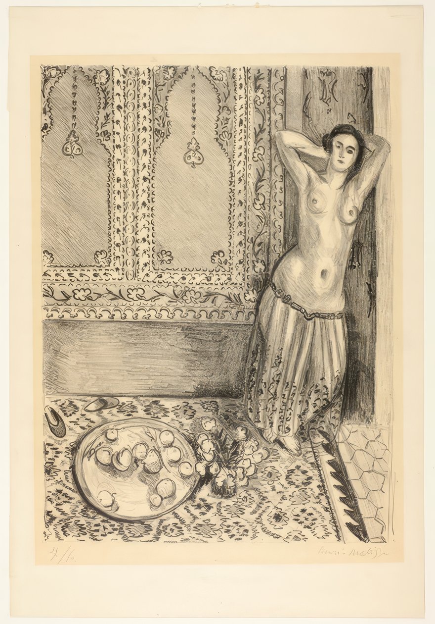 Odaliszk állva gyümölcstálcával alkotó: Henri Matisse