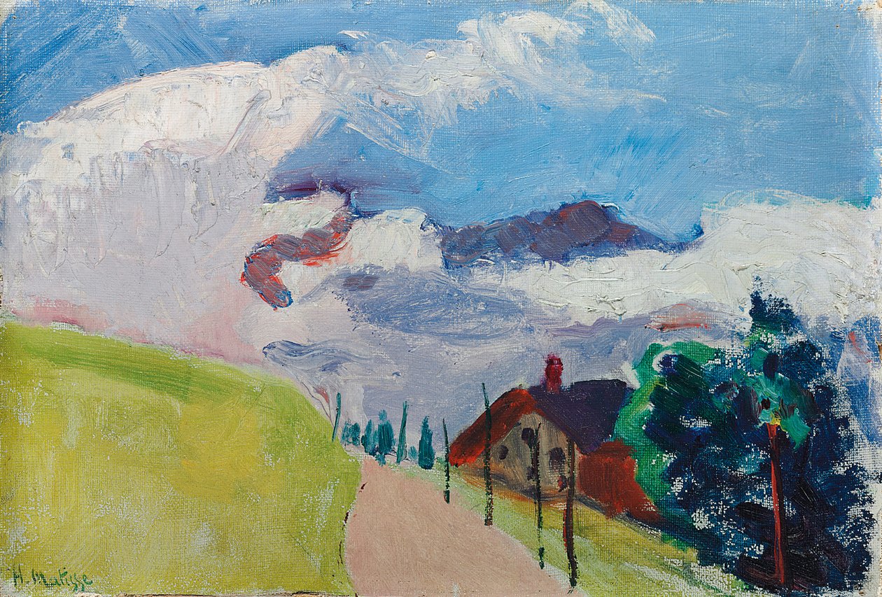 Svájci táj (útvonal Chezieres és Villars között) alkotó: Henri Matisse