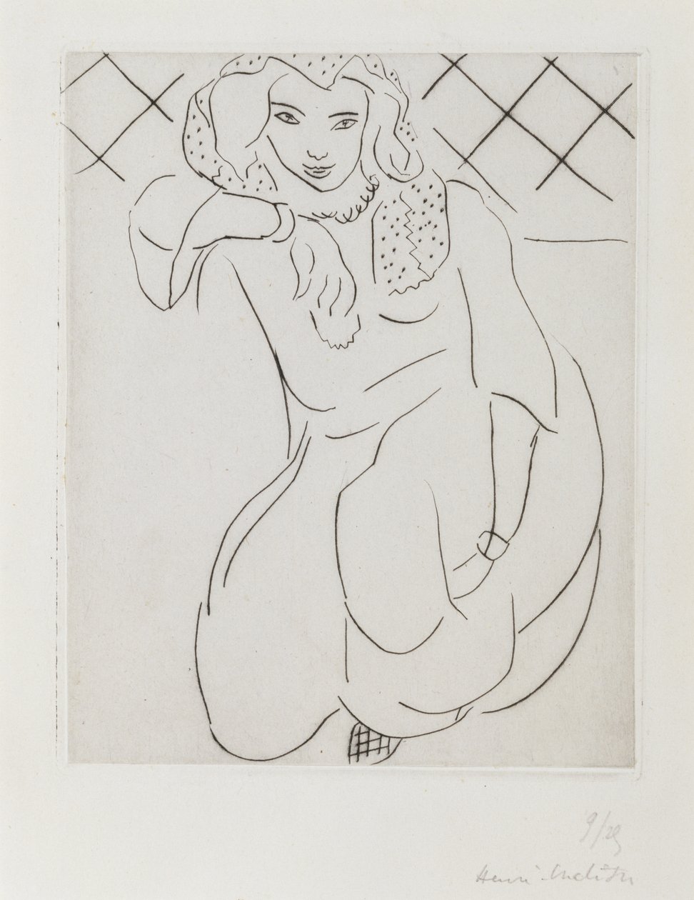 Fátyolos keleti nő térdelve alkotó: Henri Matisse