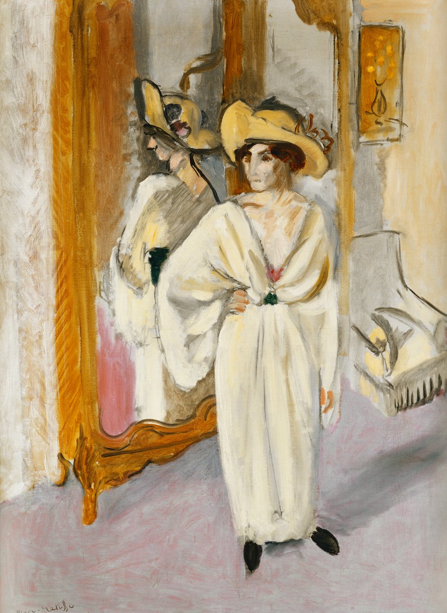 Nő fehérben, 1918-19 körül (olaj, vászon) alkotó: Henri Matisse