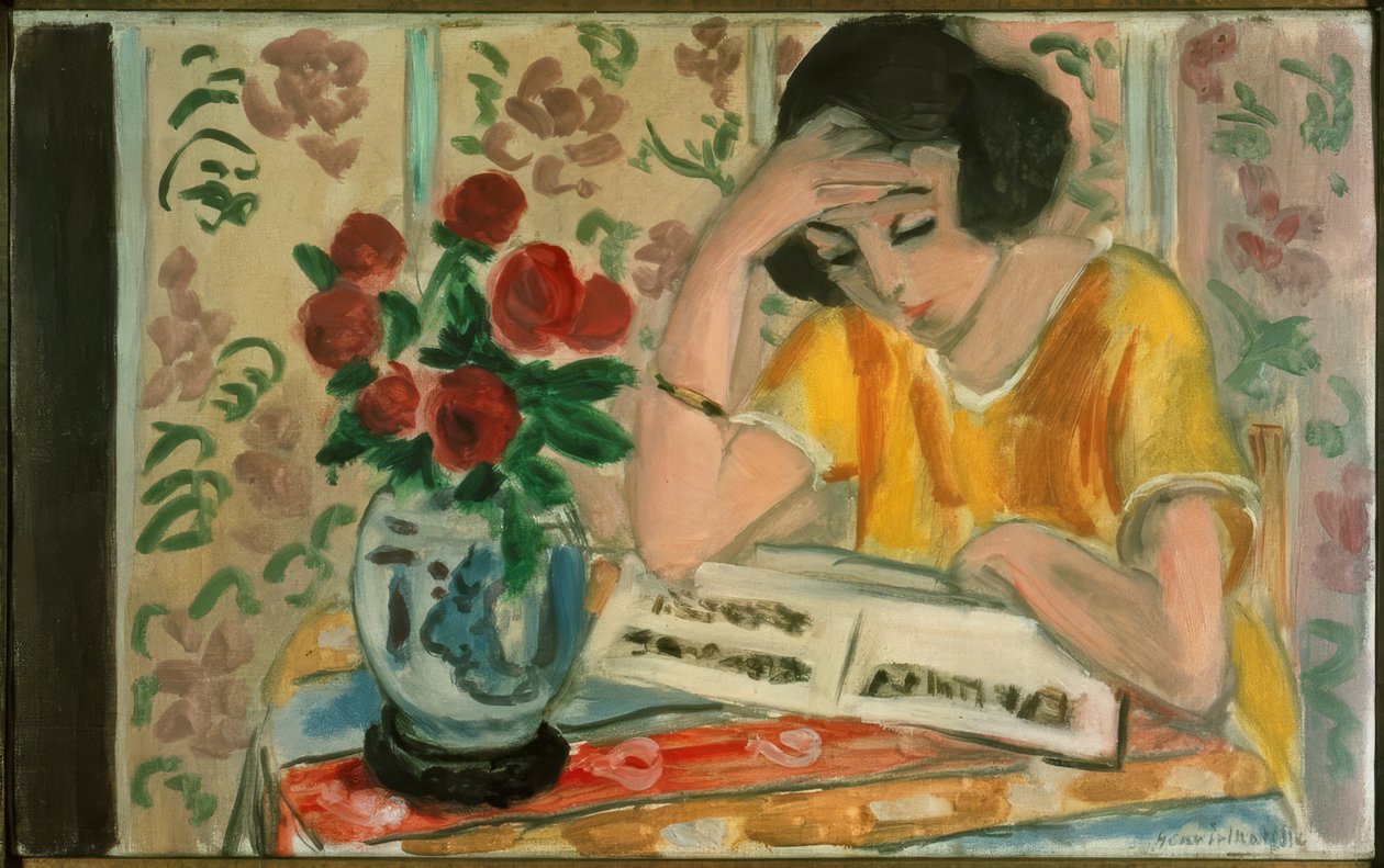 Nő olvasás alkotó: Henri Matisse