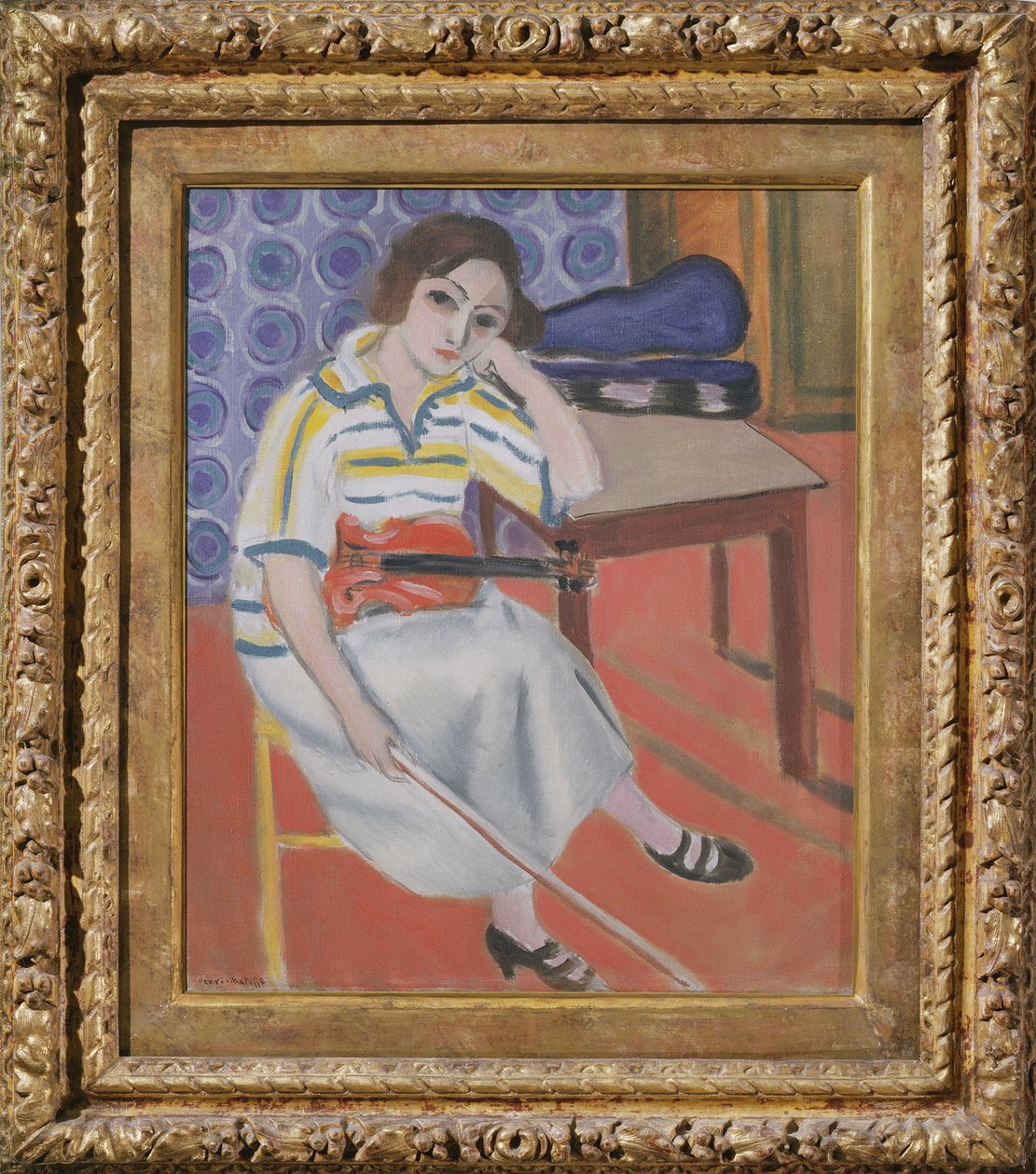 Nő hegedűvel, 1921-23 körül (olaj, vászon) alkotó: Henri Matisse