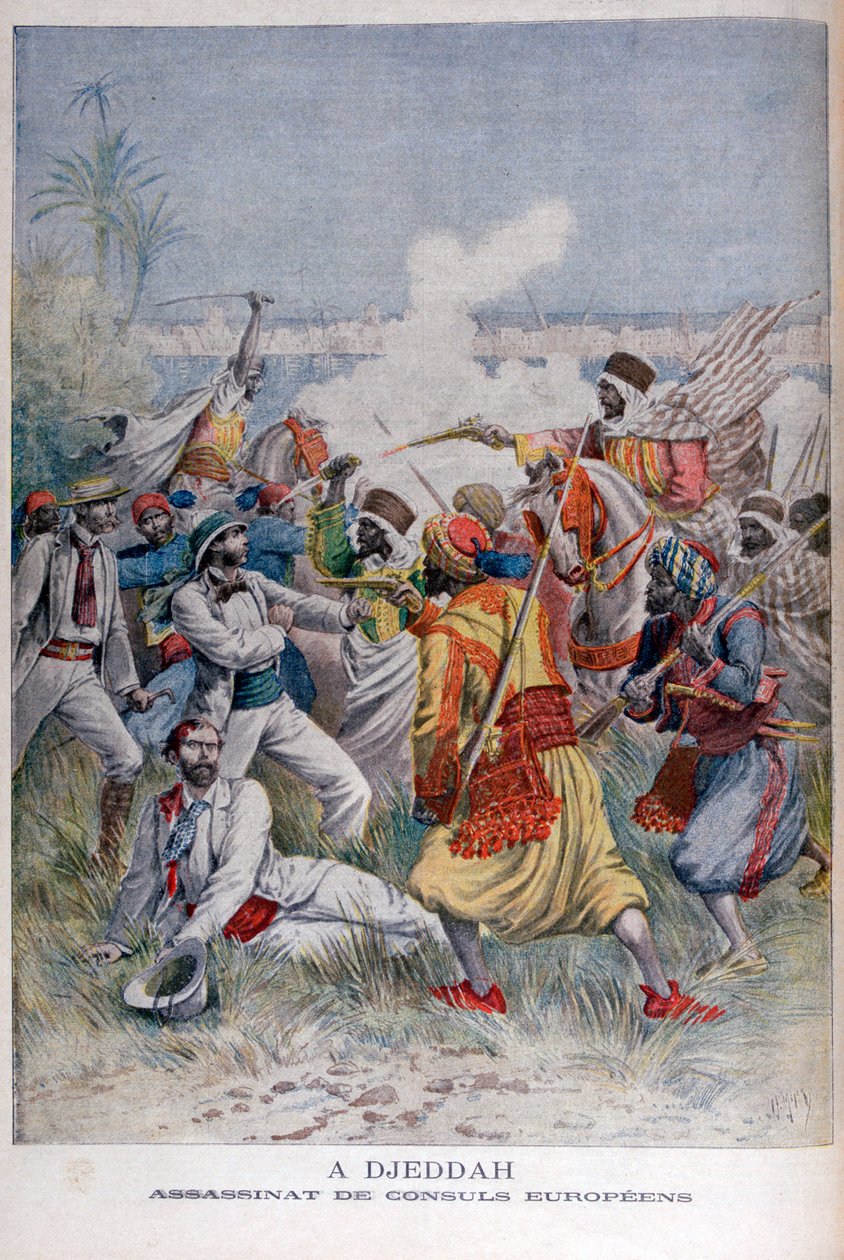 Az európai konzulok meggyilkolása, Djeddah, 1895 alkotó: Henri Meyer