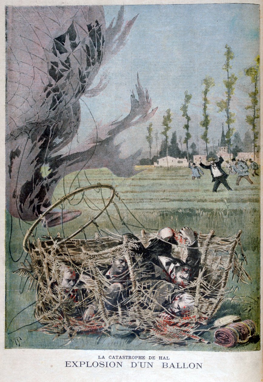 Léggömb robbanás a belgiumi Halban, 1895. alkotó: Henri Meyer