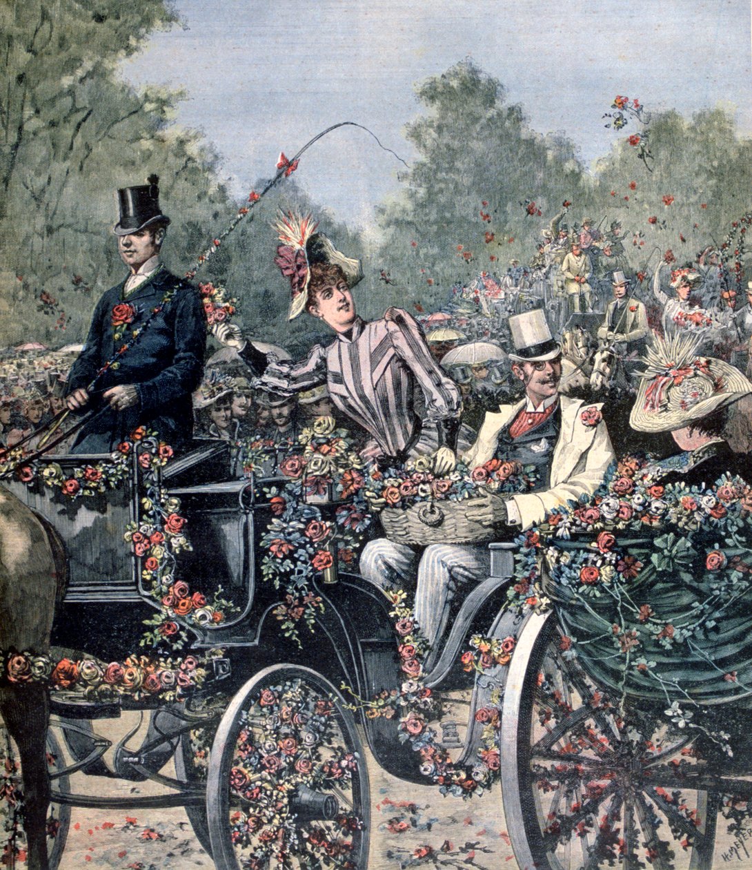 Virágcsata felvonulás, 1891 alkotó: Henri Meyer