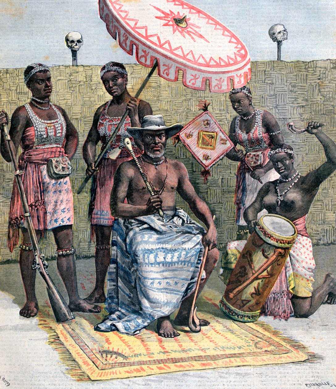 Behanzin, Dahomey királya, 1892 alkotó: Henri Meyer