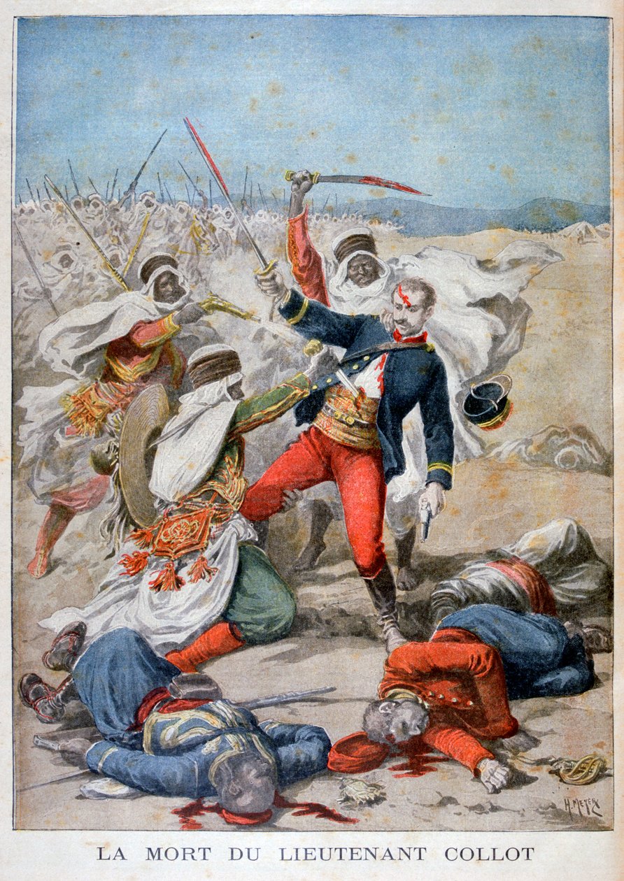 Collet hadnagy halála, Algéria, 1896 alkotó: Henri Meyer