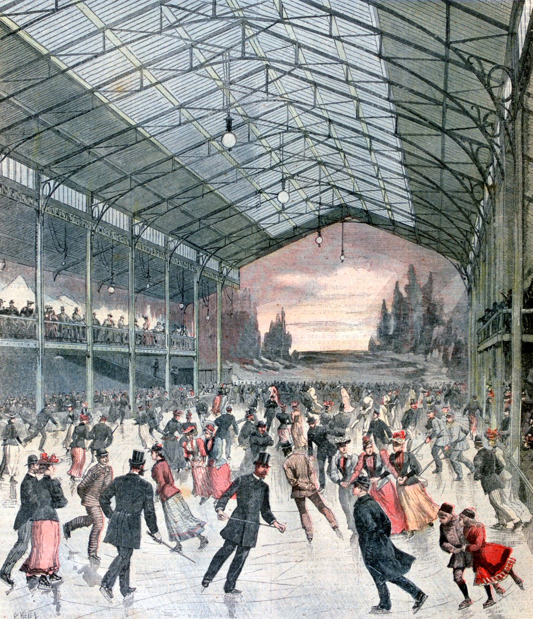 Korcsolya Párizsban, 1892 alkotó: Henri Meyer