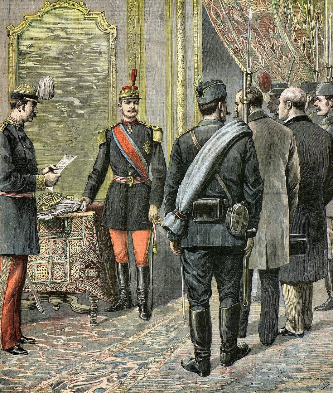 I. Sándor király átveszi a hatalmat Szerbiában alkotó: Henri Meyer