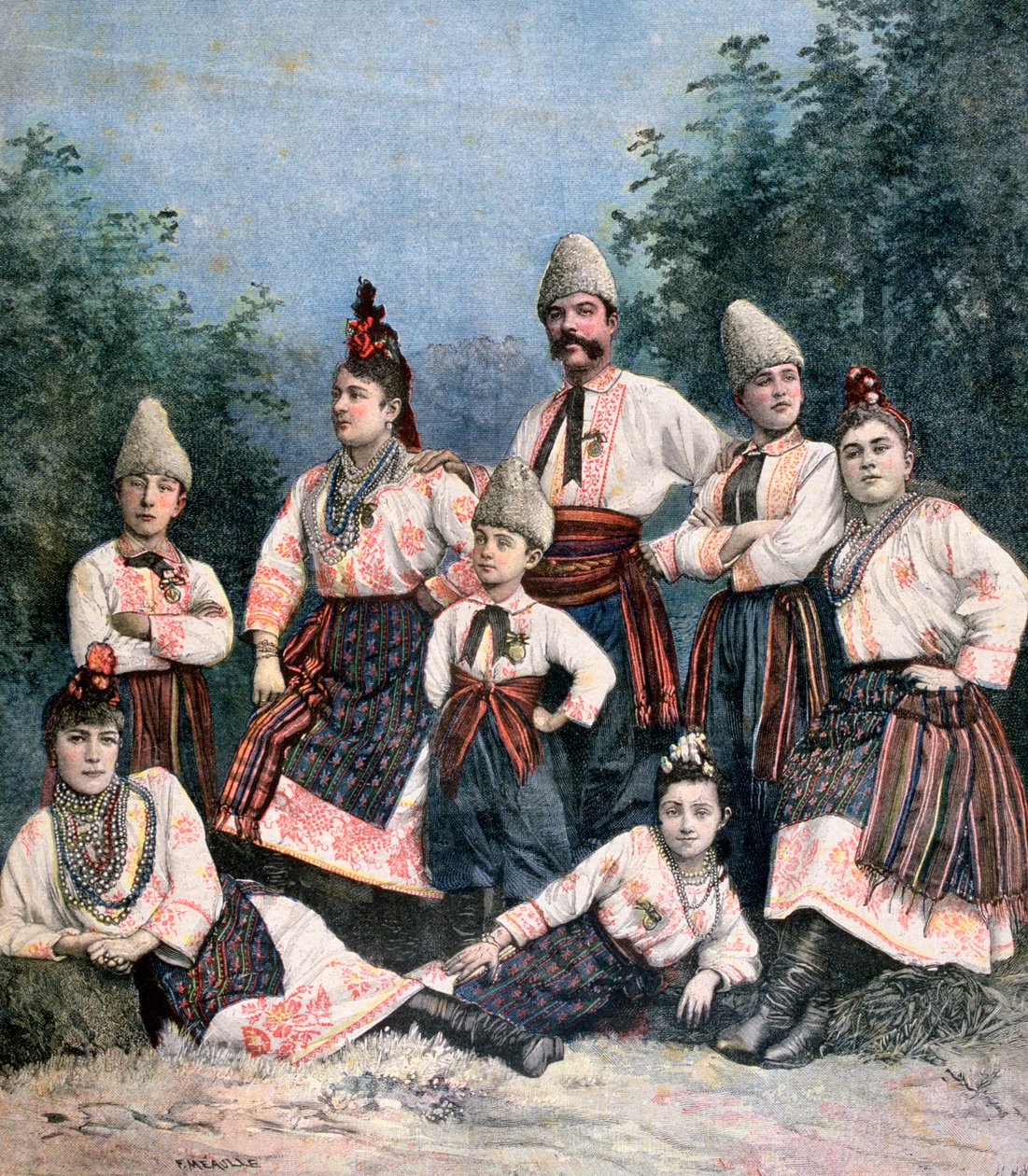 Orosz énekesek, 1891 alkotó: Henri Meyer