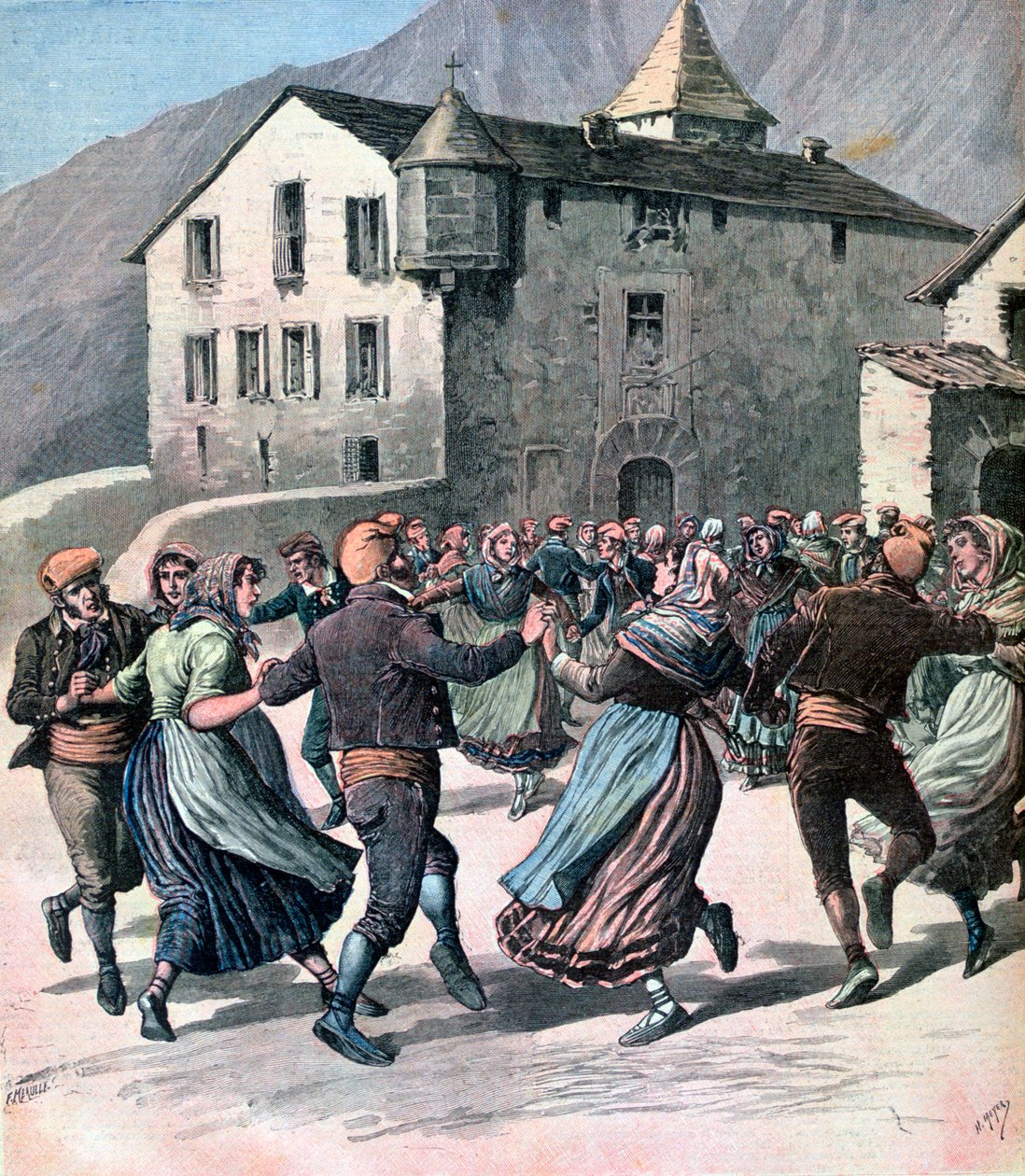 A Farandole, Andorra, 1891 alkotó: Henri Meyer